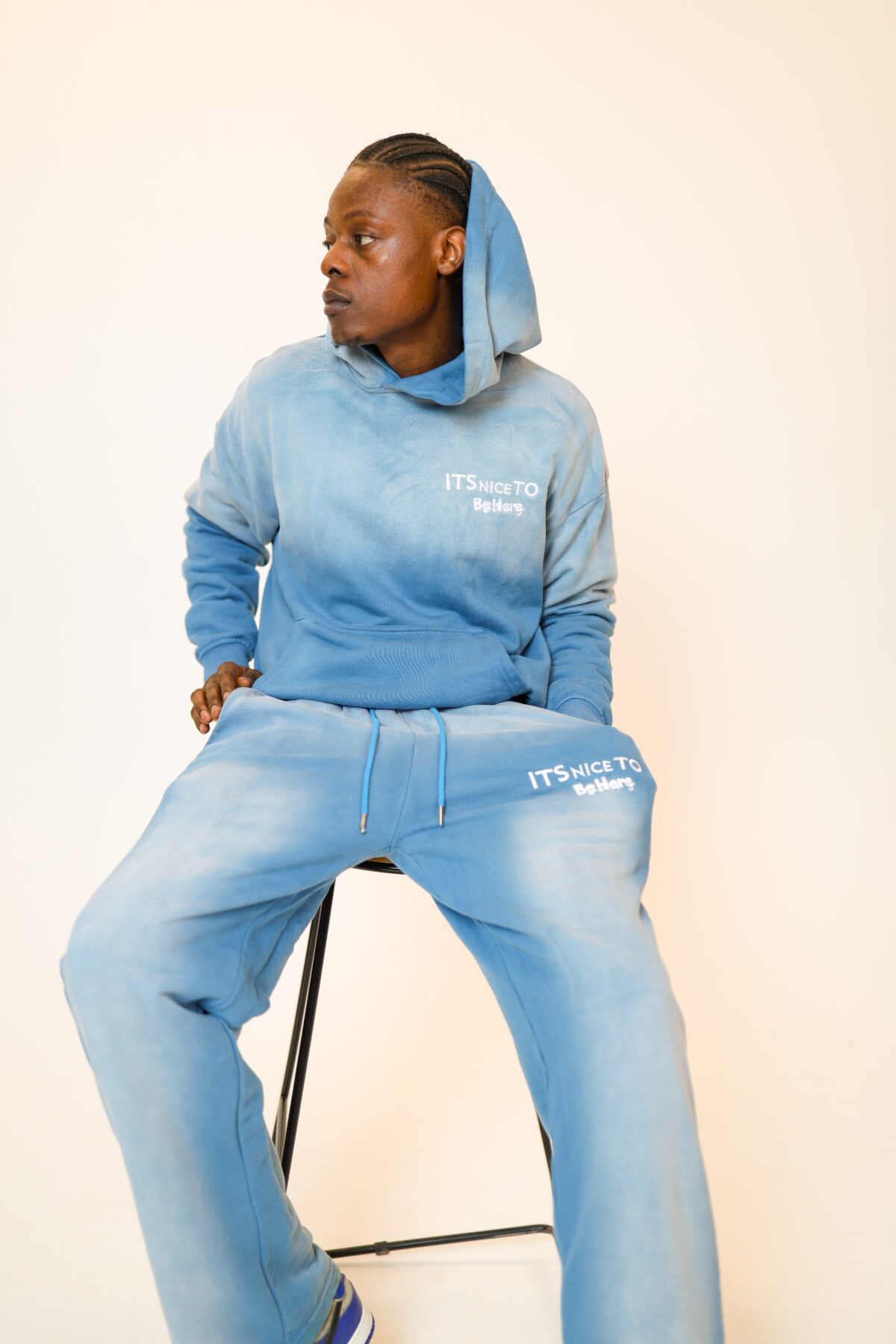 Blue Track Suit Men Its Nice To Be Here
